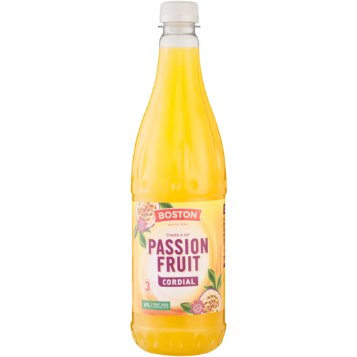 Boston Passion Fruit Flavoured Cordial 750ml
