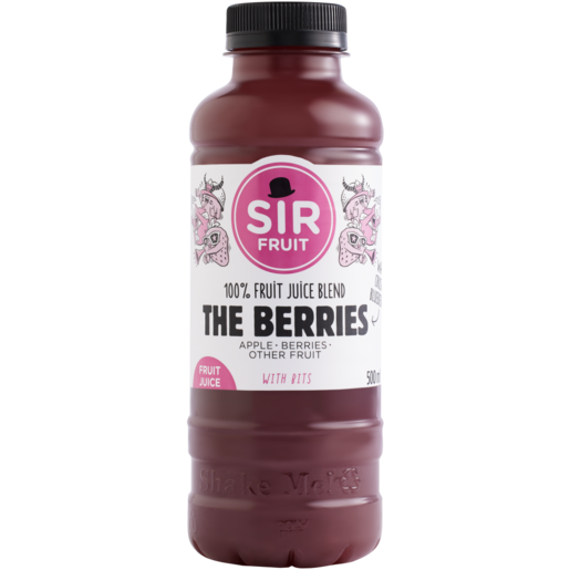 Sir Fruit The Berries 100% Fruit Juice Blend Bottle 500ml