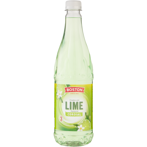 Boston Lime Flavoured Cordial 750ml