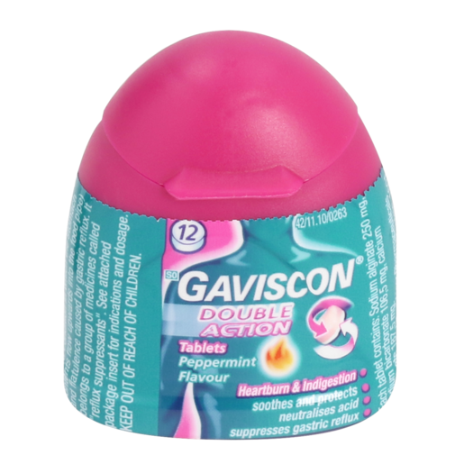 Gaviscon Peppermint Anti-Acid Tablet 12 Pack