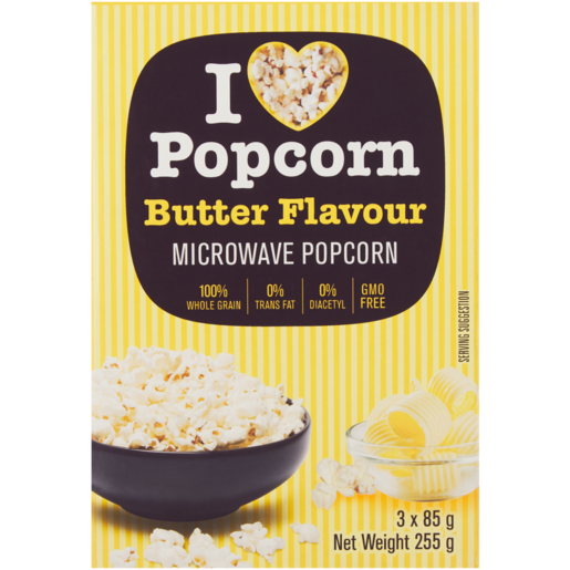 Pop Me! Butter Blaze Flavoured Microwave Popcorn 340g