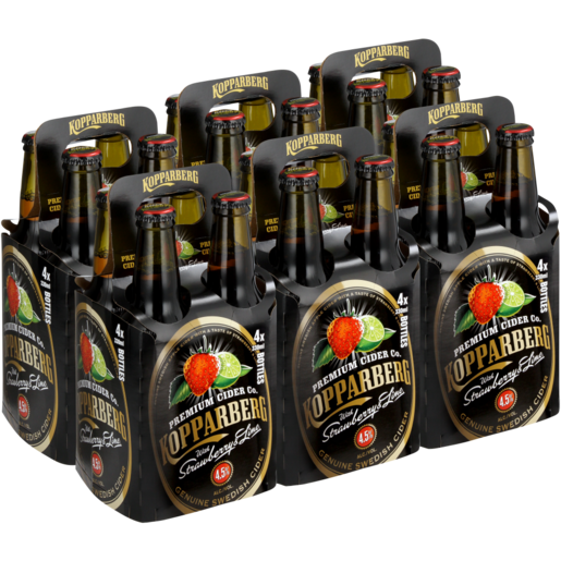 Kopparberg Strawberry & Lime Cider Bottles 24 x 330ml