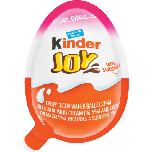 Kinder Joy Egg Chocolate For Girls 20g