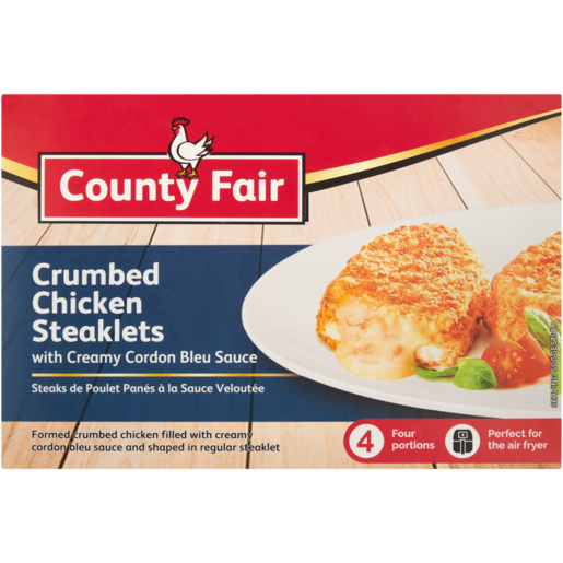 County Fair Frozen Chicken Steaklet With Cordon Bleu Sauce 400g