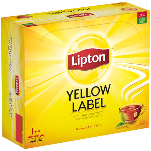 Lipton Yellow Label Black Tea Tagless Teabags 100 Pack