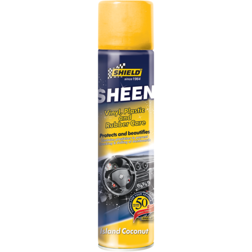 Shield Sheen Island Coconut Vinyl, Plastic & Rubber Care Spray 300ml