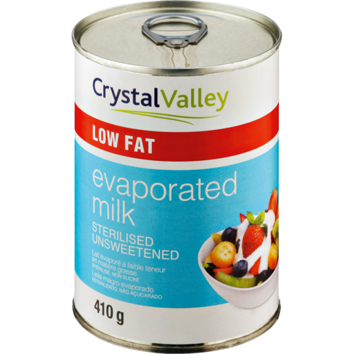 Crystal Valley Low Fat Evaporated Milk 410g