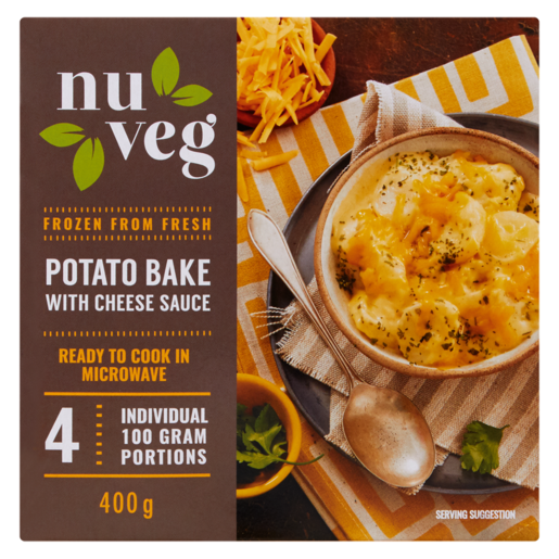 Nuveg Frozen Potato Bake With Cheese Sauce 400g