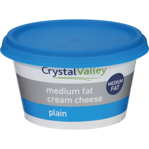 Crystal Valley Medium Fat Plain Cream Cheese 175g
