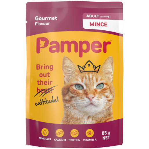 Pamper Gourmet Mince Cat Food 85g