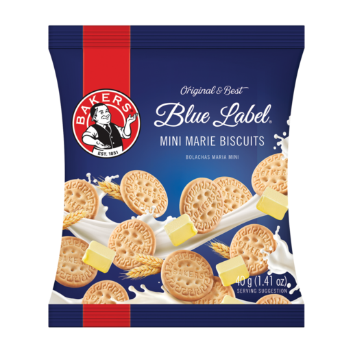 Bakers Blue Label Mini Marie Biscuits 40g | Biscuits | Biscuits, Cookies &  Cereal Bars | Food Cupboard | Food | Checkers ZA