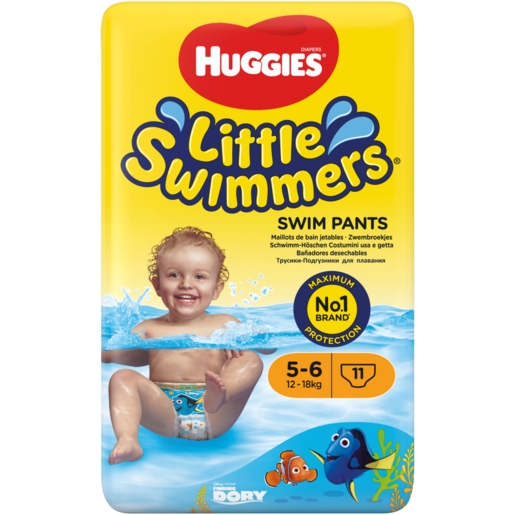 Huggies Little Swimmers Size 5-6 Diapers 11 Pack (12-18kg)