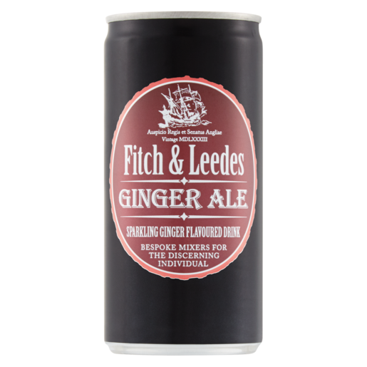 Fitch & Leedes Ginger Ale Flavoured Sparkling Drink Can 200ml