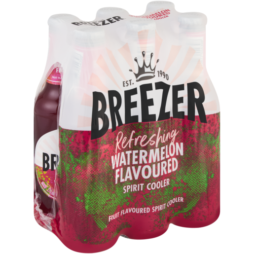 Breezer Watermelon Spirit Cooler Bottles 6 x 275ml