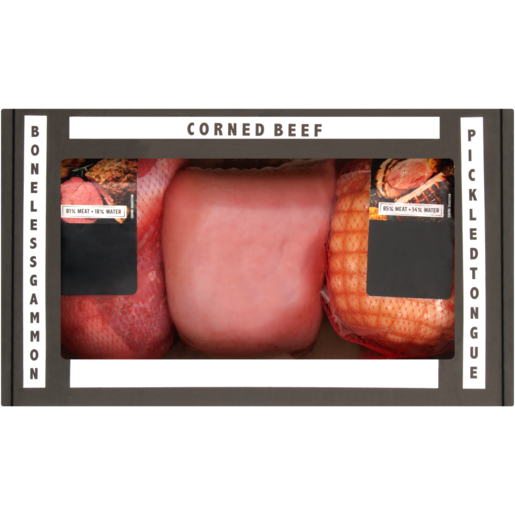 Corned Beef, Boneless Gammon & Pickled Tongue Meat Pack Per kg
