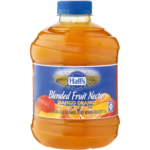 Hall's Mango & Orange Flavoured Concentrated Blended Fruit Nectar 1L