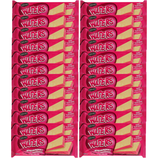 Chelsea Strawberry Flavoured Wafers 24 x 100g