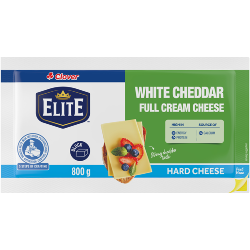 Clover Elite Full Cream White Cheddar Cheese 800g