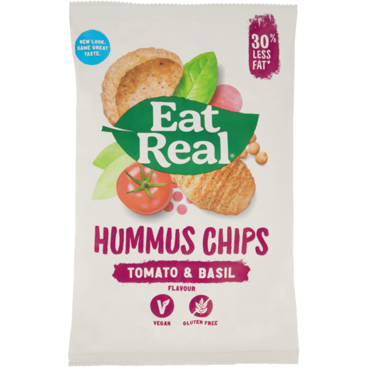 Eat Real Tomato & Basil Flavour Hummus Chips 135g