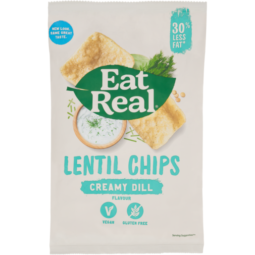 Eat Real Creamy Dill Flavoured Lentil Chips 113g