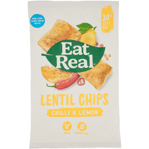 Eat Real Chilli & Lemon Flavoured Lentil Chips 113g