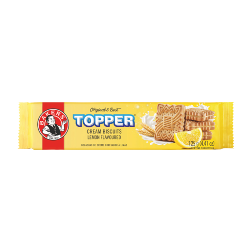 Bakers Topper Lemon Flavoured Cream Biscuits 125g