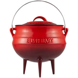 Bush Baby Red No. 3 Enamel Coated Potjie Pot