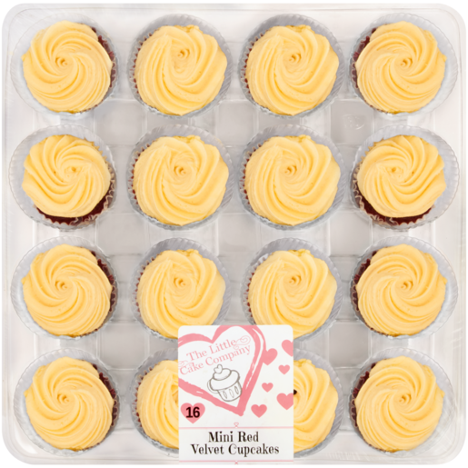 The Little Cake Company Mini Red Velvet Cupcakes 16 Pack