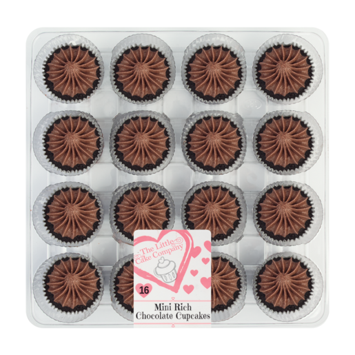 The Little Cake Company Mini Rich Chocolate Cupcakes 16 Pack