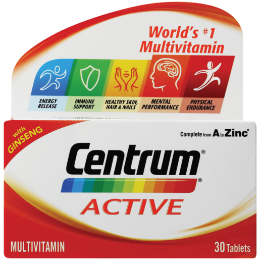 Centrum Active Multi-Vitamin Tablets 30 Pack
