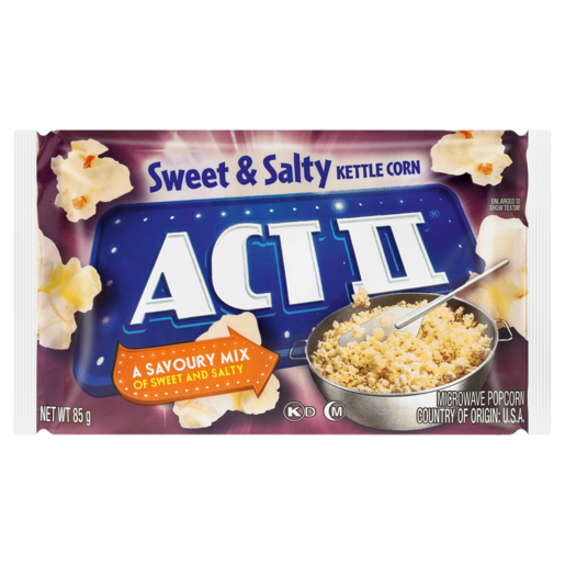 Act II Sweet & Salty Kettle Corn Microwave Popcorn 85g