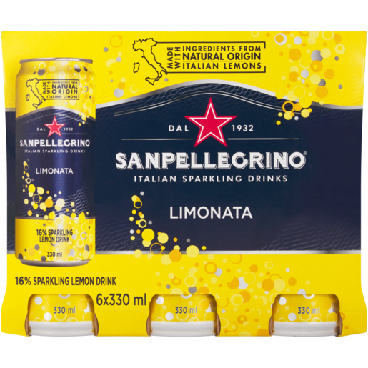 Sanpellegrino Limonata Italian Sparkling Drink 6 x 330ml