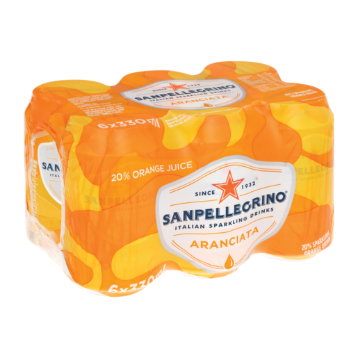 Sanpellegrino Aranciata Orange Flavoured Drink 6 x 330ml