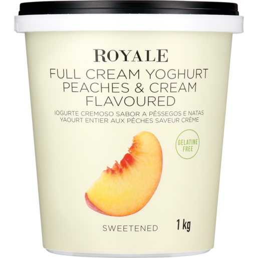 Royale Peaches & Cream Full Cream Yoghurt 1kg
