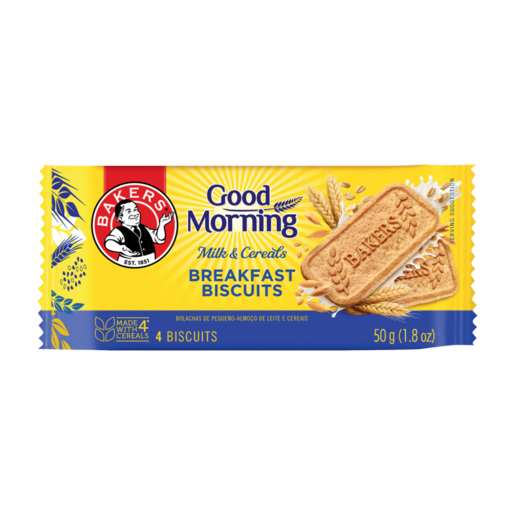 Bakers Good Morning Milk & Cereal Flavoured Breakfast Biscuits 50g