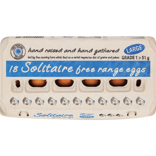 Solitaire Large Free Range Eggs 18 Pack
