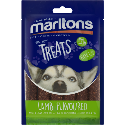 Marltons Lamb Flavoured Dog Treat Rolls 120g