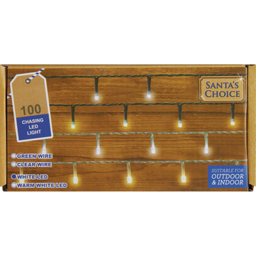 Santa's Choice Christmas Chasing LED Lights 100 Pack