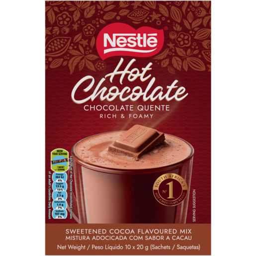 Nestlé Rich & Foamy Hot Chocolate Drink Sticks 10 x 20g