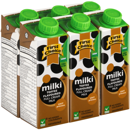 First Choice Milki Toffee Flavoured Full Cream Milk 6 x 250ml