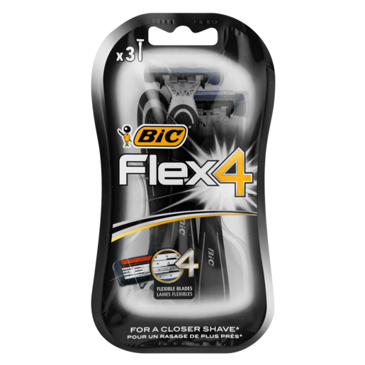 BIC Flex 4 Men's Disposable Razors Blister 3 Pack