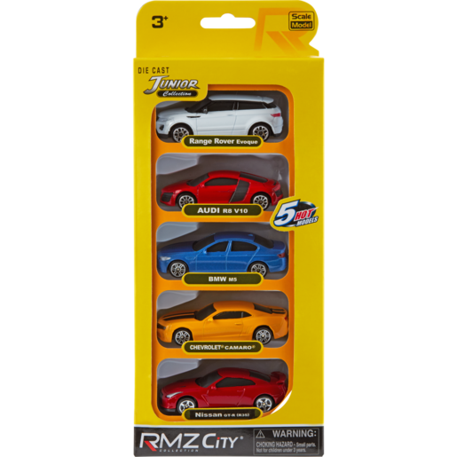 RMZCity Multicoloured Die Cast Junior Car Collection 5 Piece