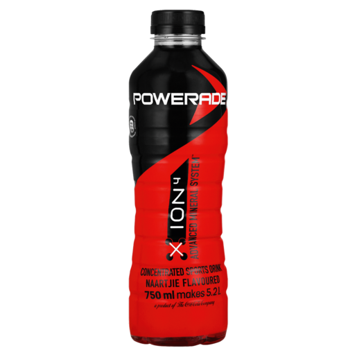 Powerade Ion4 Naartjie Sports Drink Concentrate 750ml