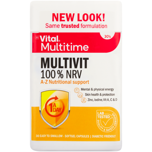 Vital Multitime Multivitamin 100% NRV Softgel Capsules 30 Pack ...