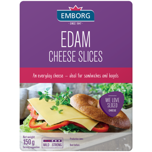 Emborg Edam Cheese Slices 150g