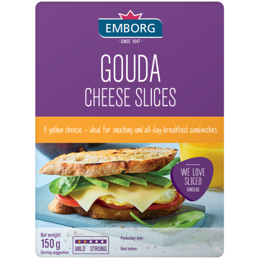 Emborg Gouda Cheese Slices Pack 150g