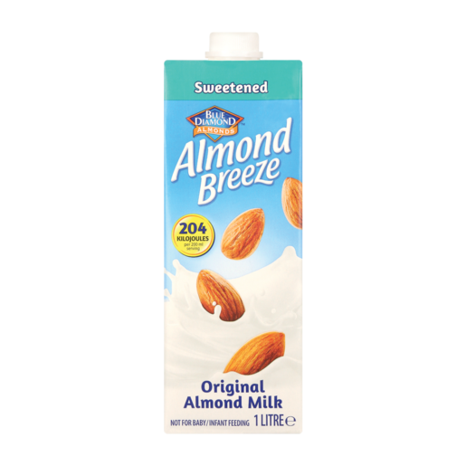 Blue Diamonds Almonds Almond Breeze Sweetened Original Almond Milk Carton 1L