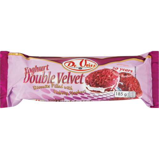De Vries Double Velvet Biscuits Filled With Velvety Yoghurt 185g