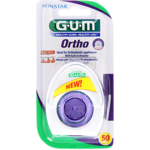 Sunstar Gum Ortho Dental Floss 50 Uses