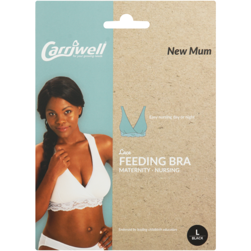 Carriwell Large Black Lace Feeding Bra